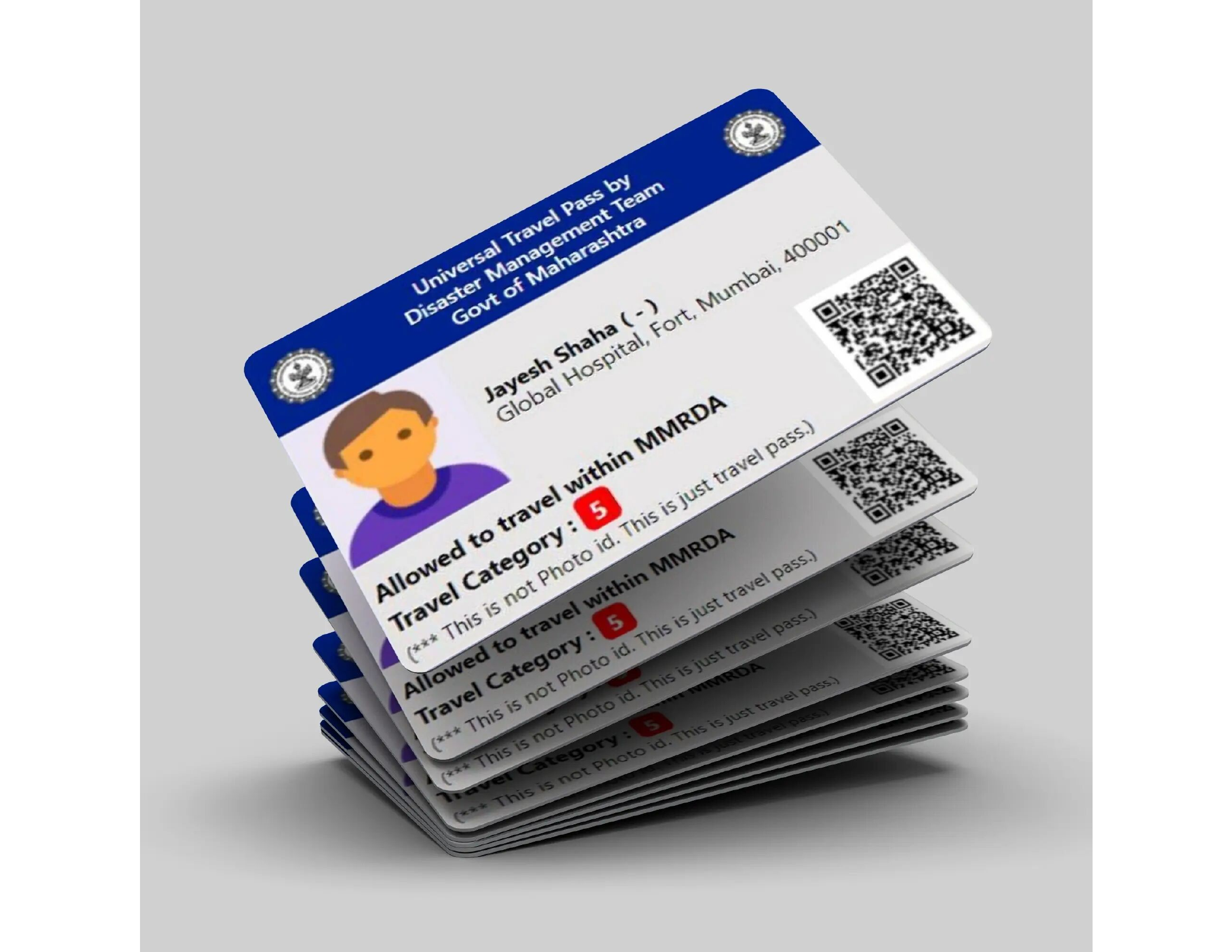 Universal Travel Pass PVC Card Printing